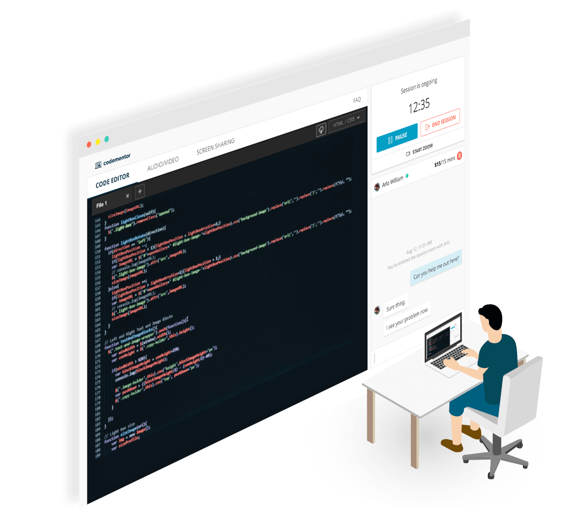 Get help from a code mentor